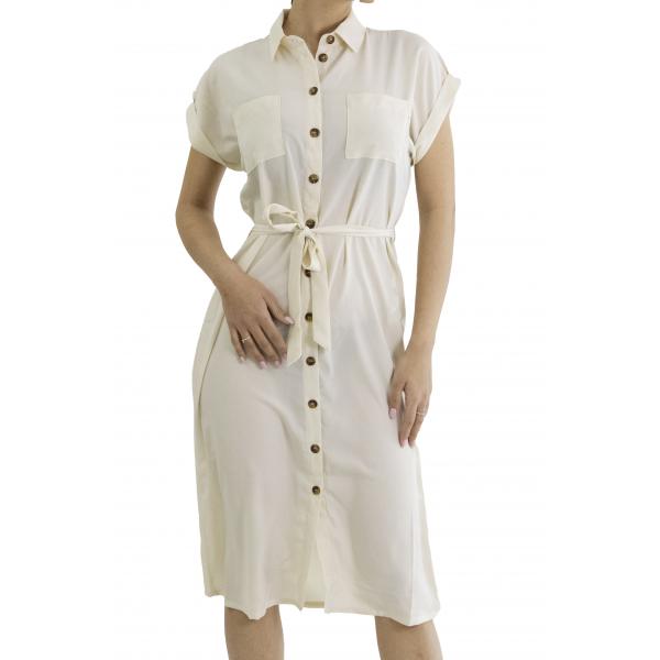 Vestito lungo tinta unita Only